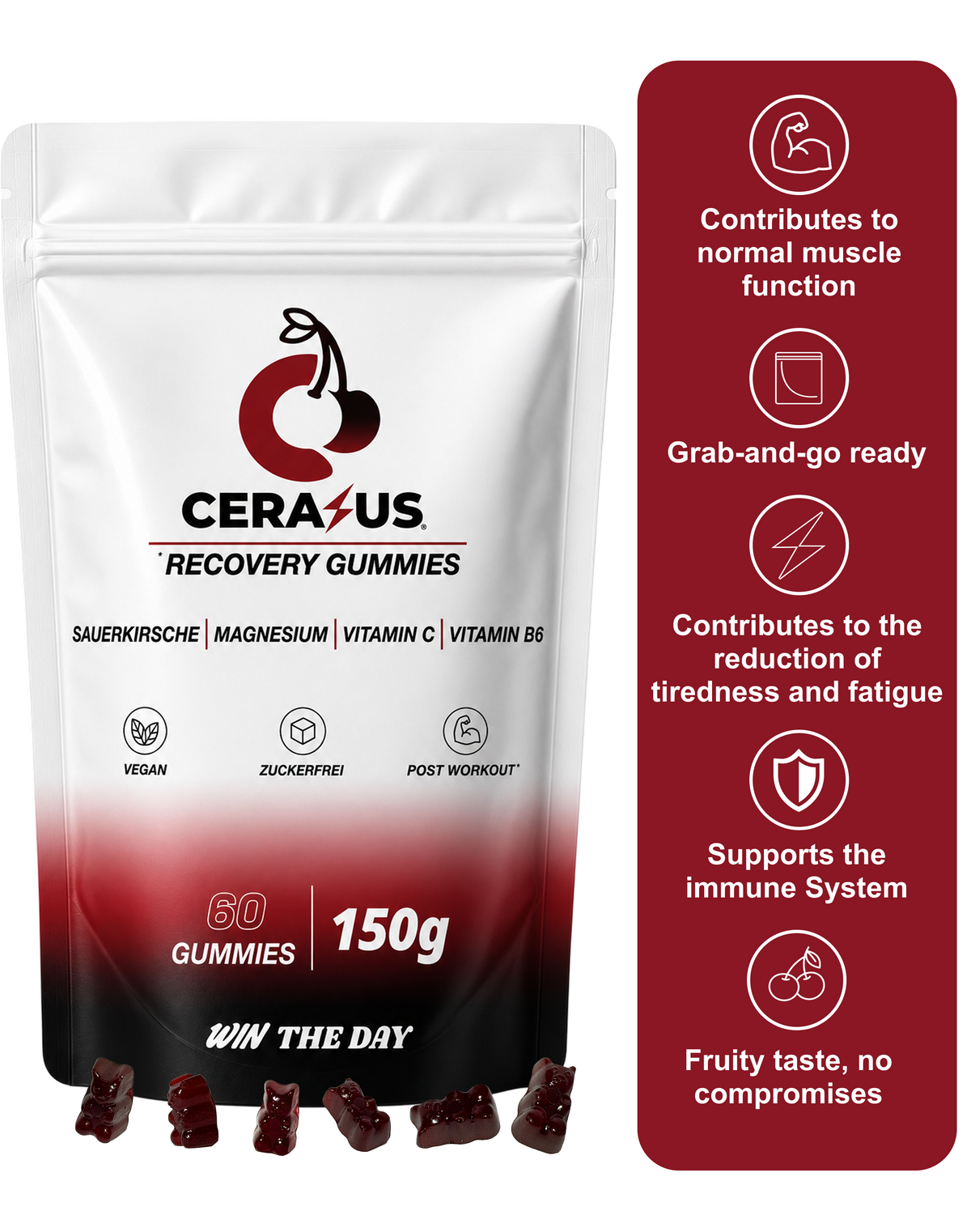 CERASUS Recovery Gummies 60er Packung